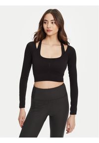 Guess Bluzka V5YP06 Z3OA0 Czarny Slim Fit. Kolor: czarny. Materiał: poliamid