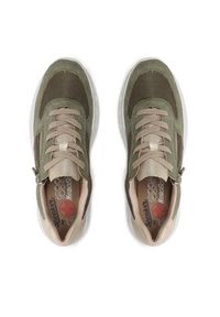 Rieker Sneakersy L2230-52 Khaki. Kolor: brązowy. Materiał: materiał #7