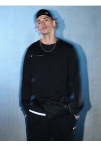 4f - 4F Longsleeve regular z nadrukiem męski - czarny XL. Okazja: na co dzień. Kolor: czarny. Materiał: materiał. Długość rękawa: długi rękaw. Wzór: nadruk. Styl: casual #1