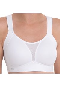 ANITA ACTIVE - Biustonosz sportowy Smart Control. Kolor: biały. Materiał: poliester, poliamid, elastan. Wzór: paski. Sport: fitness #1
