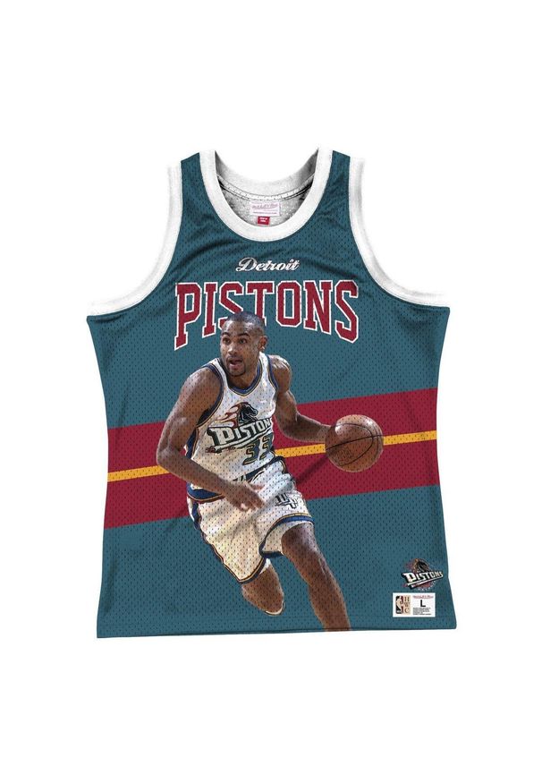 Koszulka bezrękawnik Mitchell & Ness NBA Detroit Pistons Grant Hill. Kolor: zielony. Długość rękawa: bez rękawów