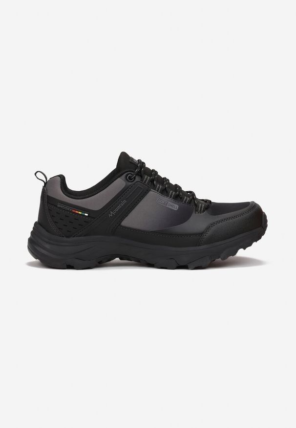Born2be - Czarno-Szare Buty Sportowe Aeztora. Okazja: na spacer. Nosek buta: okrągły. Zapięcie: sznurówki. Kolor: czarny. Materiał: materiał. Szerokość cholewki: normalna. Sport: turystyka piesza, wspinaczka