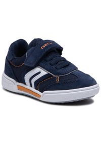 Sneakersy Geox J Poseido B. C J15BCC 02214 CF47R M Navy/Lt Orange. Kolor: niebieski. Materiał: materiał