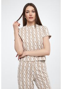 Armani Exchange - T-shirt damski dzianinowy ARMANI EXCHANGE. Materiał: dzianina