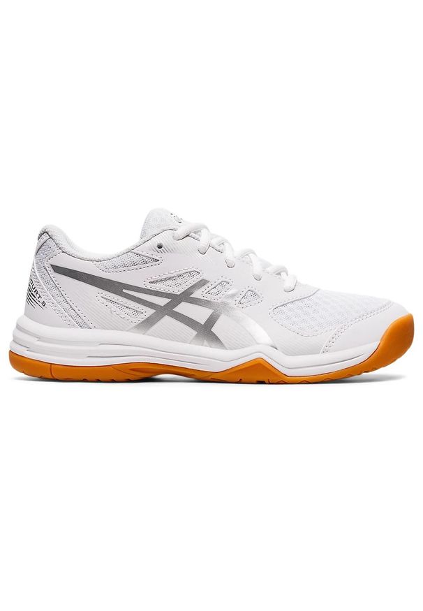 Buty do squasha dla dzieci Asics Upcourt 5 GS. Kolor: szary, biały, wielokolorowy. Sport: siatkówka