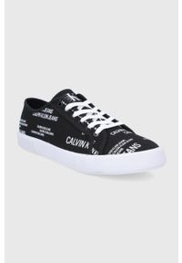 Calvin Klein Jeans - Tenisówki. Nosek buta: okrągły. Zapięcie: sznurówki. Kolor: czarny #5