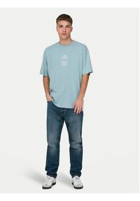 Only & Sons T-Shirt Malik 22029484 Niebieski Relaxed Fit. Kolor: niebieski. Materiał: bawełna #3