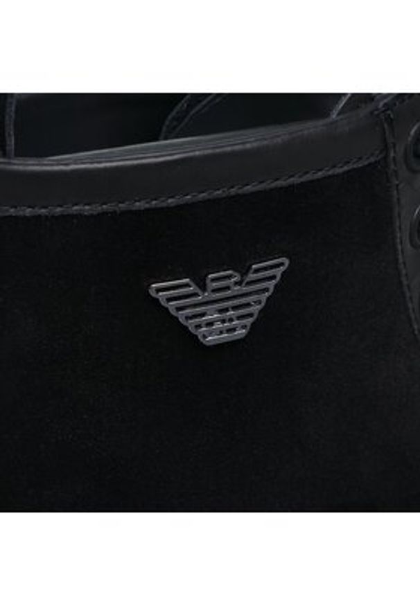 Emporio Armani Trapery X4M383 XN630 K001 Czarny. Kolor: czarny. Materiał: skóra