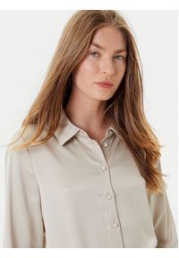 Vero Moda Koszula Merle 10334598 Beżowy Regular Fit. Kolor: beżowy. Materiał: syntetyk
