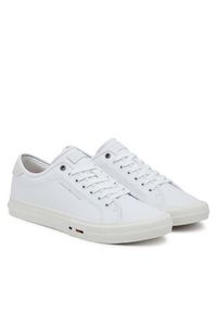 TOMMY HILFIGER - Tommy Hilfiger Tenisówki Th Hi Vulc Street Stitch FM0FM05645 Biały. Kolor: biały. Materiał: skóra. Styl: street #5