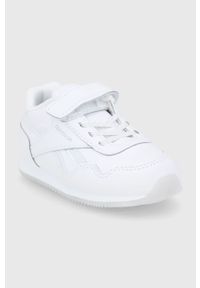 Reebok Classic Buty dziecięce G57523 kolor biały. Nosek buta: okrągły. Zapięcie: rzepy. Kolor: biały. Materiał: guma. Model: Reebok Classic #5