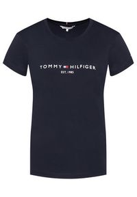 TOMMY HILFIGER - Tommy Hilfiger T-Shirt Heritage C-Nk WW0WW31999 Granatowy Regular Fit. Kolor: niebieski. Materiał: bawełna #4