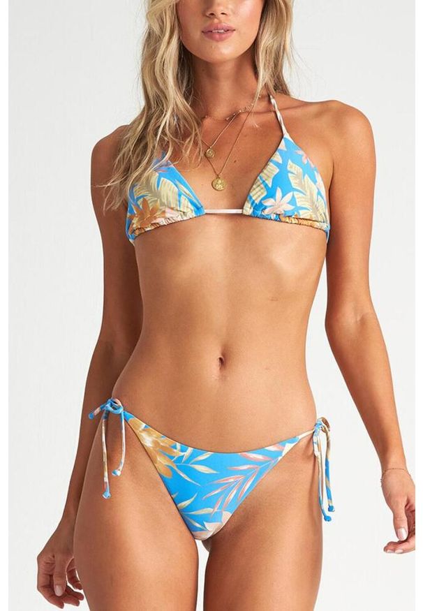 Billabong - Dół od stroju kąpielowego BillaBong Palm Rise Tie Isla. Stan: obniżony. Kolor: niebieski. Materiał: elastan, poliamid