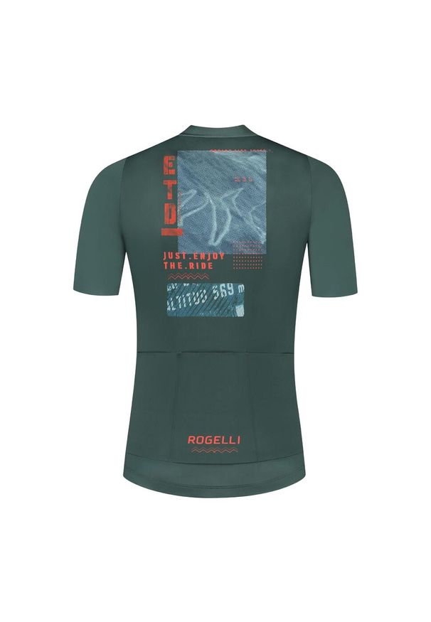 ROGELLI - Koszulka rowerowa męska Rogelli Sol. Kolor: niebieski, wielokolorowy, pomarańczowy. Sport: kolarstwo