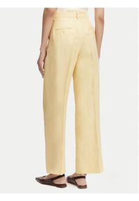 Weekend Max Mara Spodnie materiałowe Malizia 2615131112 Żółty Straight Fit. Kolor: żółty. Materiał: len #4