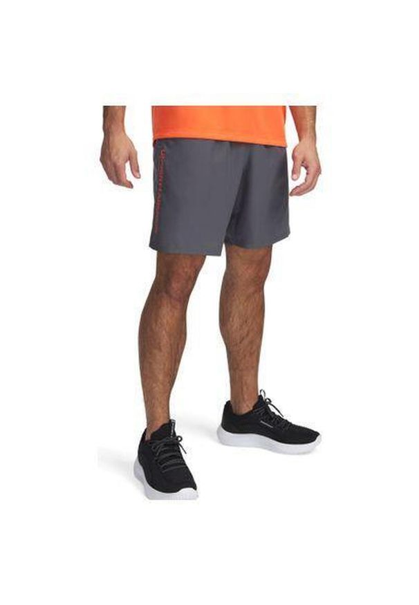 Spodenki treningowe męskie Under Armour Woven Wordmark. Kolor: szary. Sport: fitness