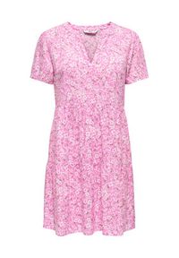 only - ONLY Sukienka letnia Zally 15262674 Różowy Regular Fit. Kolor: różowy. Materiał: wiskoza. Sezon: lato #7