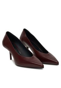 Max Mara Szpilki 2524526171600 Bordowy. Kolor: czerwony. Materiał: skóra. Obcas: na szpilce #3