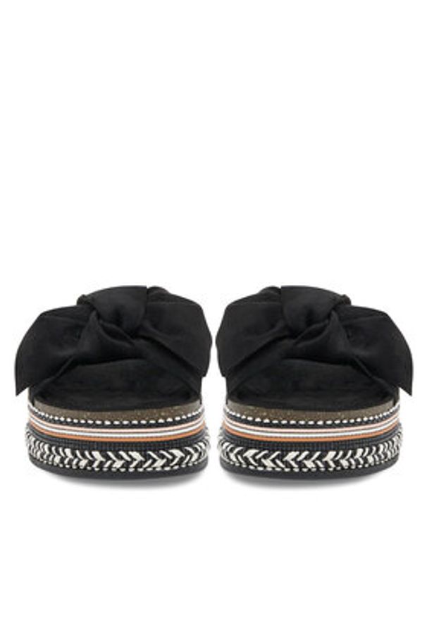 DeeZee Klapki E2050-3 Czarny. Kolor: czarny. Materiał: materiał