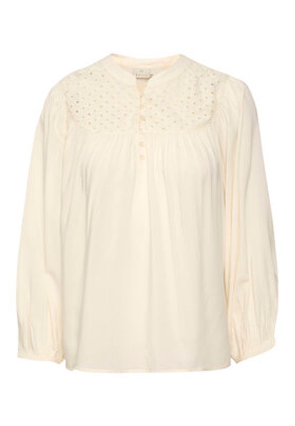 Kaffe Bluzka Dora 10507387 Biały Loose Fit. Kolor: biały. Materiał: wiskoza