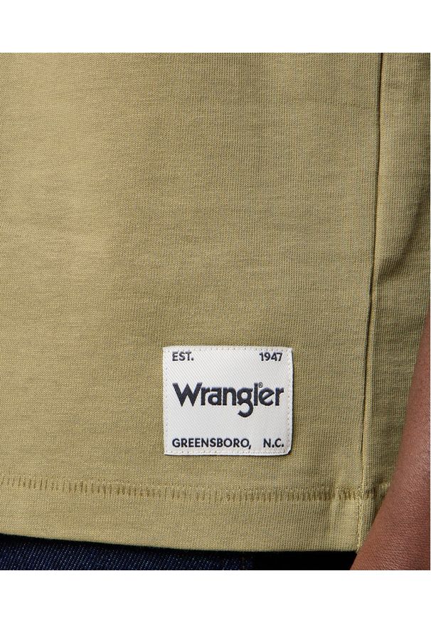 Wrangler - MĘSKA KOSZULKA WRANGLER SS SOLID TEE ALOE 112371504