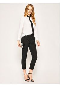 Lauren Ralph Lauren Spodnie materiałowe 200747991001 Czarny Slim Fit. Kolor: czarny. Materiał: materiał, bawełna, wiskoza