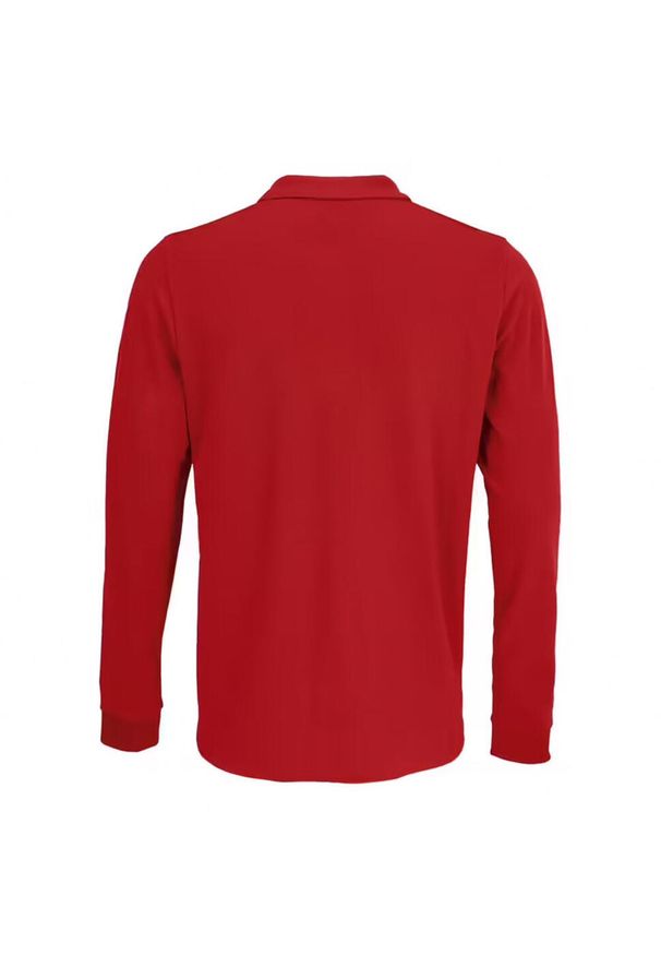 SOL'S - Koszulka Polo Z Długim Rękawem Dla Dorosłych Unisex Polycotton. Okazja: na co dzień. Typ kołnierza: polo. Kolor: czerwony. Długość rękawa: długi rękaw. Długość: długie. Styl: casual