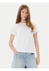 Pinko - PINKO T-Shirt Basico 100373 A2RE Biały Regular Fit. Kolor: biały. Materiał: bawełna
