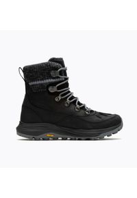 Buty trekkingowe damskie Merrell Siren 4 Thermo Mid Zip Wp. Wysokość cholewki: za kostkę. Zapięcie: sznurówki. Kolor: czarny. Materiał: tkanina, skóra. Szerokość cholewki: normalna. Styl: sportowy