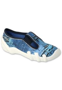 Befado obuwie dziecięce 290X270 niebieskie. Kolor: niebieski. Materiał: bawełna, tkanina #5