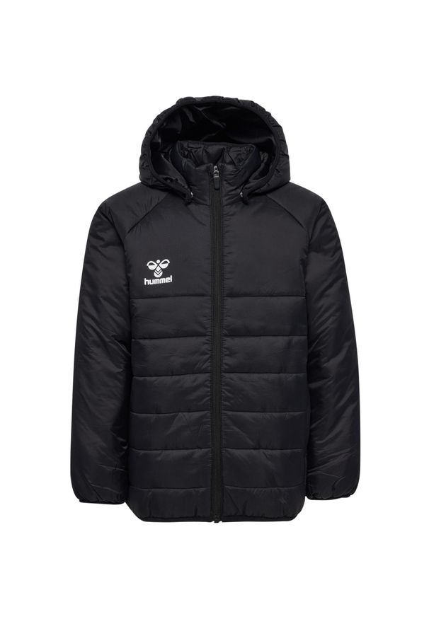 Kurtka dziecięca z kapturem Hummel GO. Typ kołnierza: kaptur. Kolor: czarny. Materiał: puch
