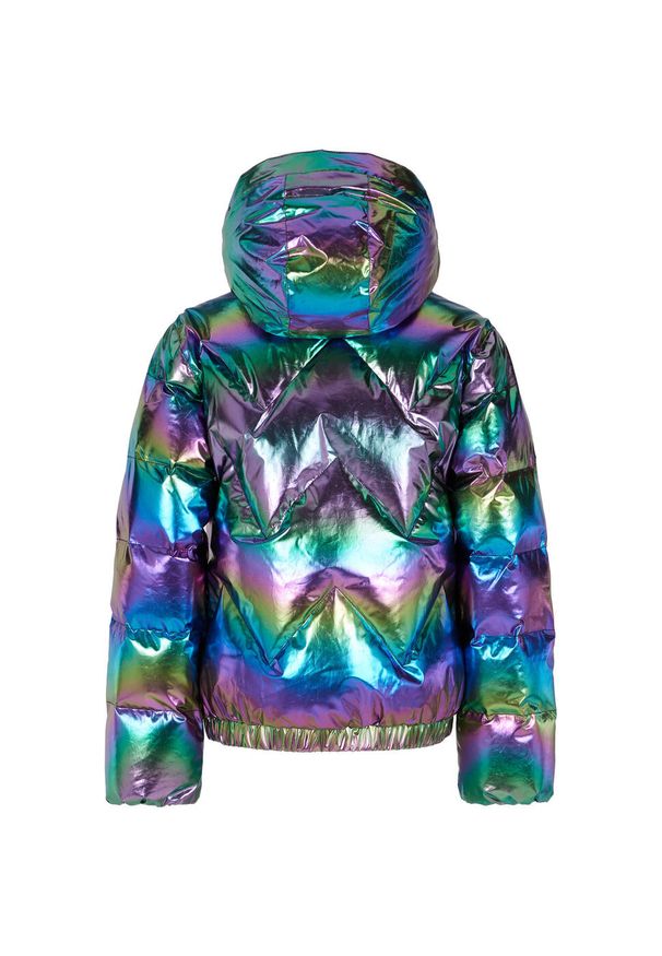 Protest - Kurtka narciarska/snowboardowa z kapturem zapinana na zamek Junior PROTEST. Typ kołnierza: kaptur. Kolor: fioletowy, wielokolorowy, czarny. Sezon: zima. Sport: narciarstwo, snowboard