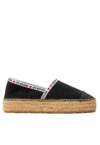 Love Moschino - LOVE MOSCHINO Espadryle JA10553G0IIG0000 Czarny. Kolor: czarny. Materiał: skóra, zamsz #1