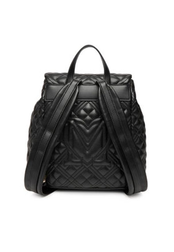 Love Moschino - LOVE MOSCHINO Plecak JC4119PP0NLA0000 Czarny. Kolor: czarny. Materiał: skóra
