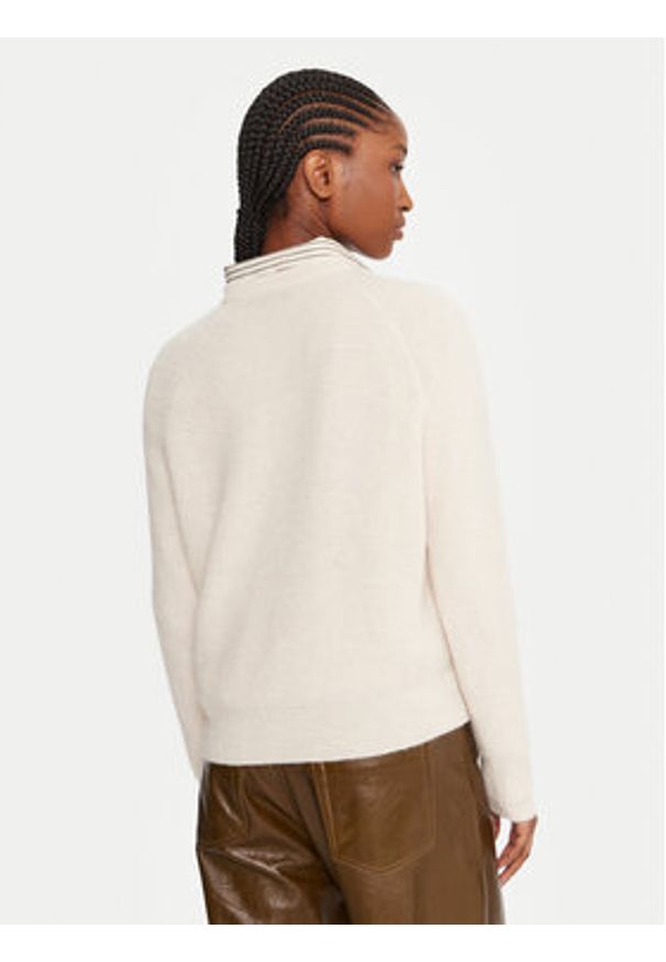 Marella Sweter Digione 2523366414 Écru Regular Fit. Materiał: wełna