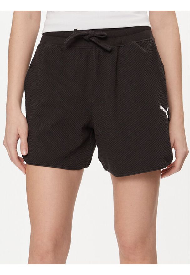 Puma Szorty sportowe HER 678701 Czarny Regular Fit. Kolor: czarny. Materiał: bawełna, syntetyk