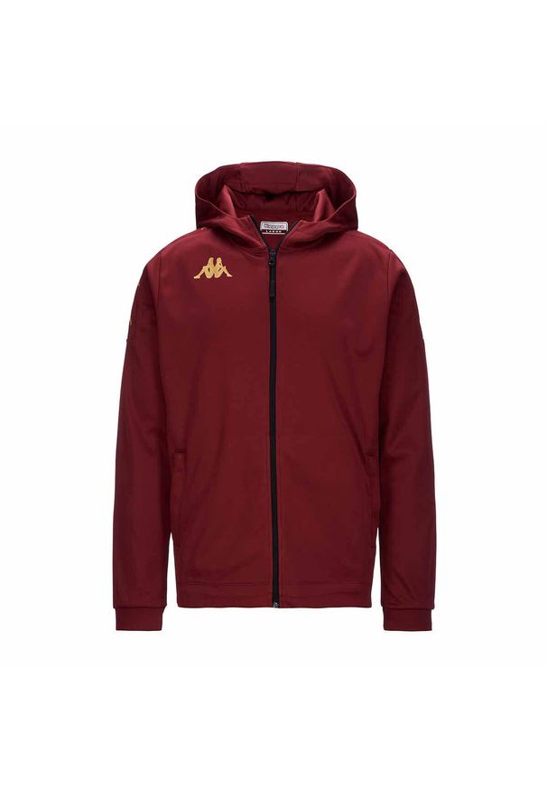 Dziecięca bluza dresowa Kappa Grevolo. Kolor: czerwony. Materiał: dresówka. Sport: piłka nożna