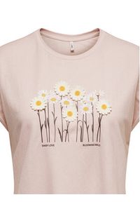 only - ONLY T-Shirt Jany 15372108 Różowy jasny Regular Fit. Kolor: różowy. Materiał: syntetyk #6