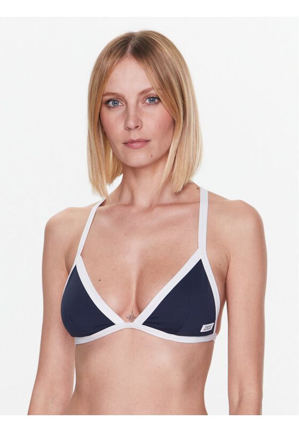 Tommy Jeans Góra od bikini UW0UW04084 Granatowy. Kolor: niebieski. Materiał: syntetyk