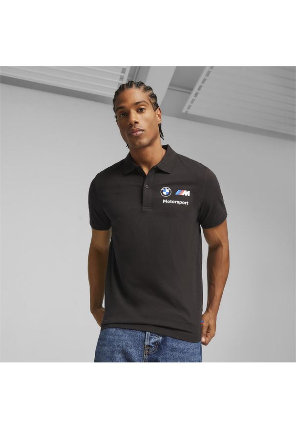 Koszulka Polo Sportowa Męska Puma Bmw Mms Ess. Typ kołnierza: polo. Kolor: czarny. Styl: sportowy