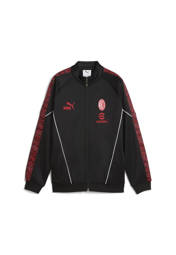Puma - Młodzieżowa kurtka AC Milan KING Anthem PUMA. Kolor: czerwony, wielokolorowy, czarny. Sport: bieganie