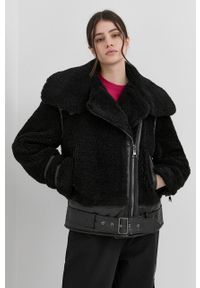 Karl Lagerfeld kurtka 220W1501 damska kolor czarny przejściowa oversize. Kolor: czarny. Materiał: materiał #2