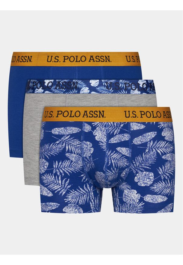 U.S. Polo Assn. Komplet 3 par bokserek 80433 Kolorowy. Materiał: bawełna. Wzór: kolorowy