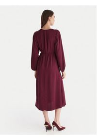 ViCOLO Sukienka koktajlowa TF0250 Bordowy Regular Fit. Kolor: czerwony. Materiał: wiskoza. Styl: wizytowy #4