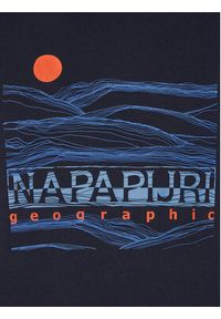 Napapijri T-Shirt S-Buti NP0A4INM Granatowy Regular Fit. Kolor: niebieski. Materiał: bawełna #7