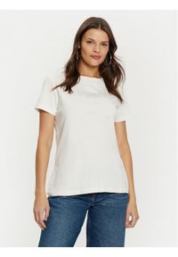 Guess T-Shirt V3BI11 J1314 Écru Regular Fit. Materiał: bawełna