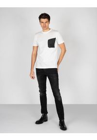 Les Hommes T-shirt | LKT103 703C | Regular Fit Mercerized | Mężczyzna | Biały. Okazja: na co dzień. Kolor: biały. Materiał: bawełna. Styl: casual