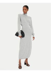 Kontatto Sukienka dzianinowa 3M0175 Szary Regular Fit. Kolor: szary. Materiał: syntetyk #2