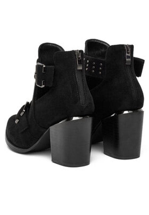 DeeZee Botki 7612-7 Czarny. Kolor: czarny. Materiał: materiał