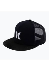 Czapka z daszkiem męska Hurley Icon Solid Flat Trucker. Kolor: czarny
